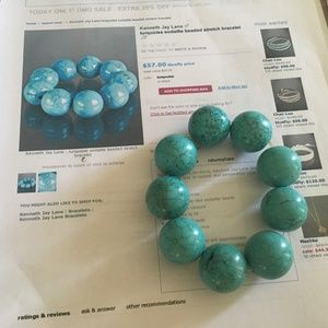 Turquoise sodalite beaded bracelet